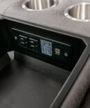 CONTEMPORARY MANUAL MOTION SET IN A GREY POLYESTER FABRIC.