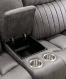 CONTEMPORARY MANUAL MOTION SET IN A GREY POLYESTER FABRIC.