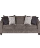 Pewter Gray. Plush Chenille Microfiber. Sofa, Loveseat