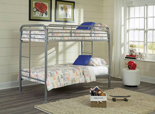 Twin metal bunk bed