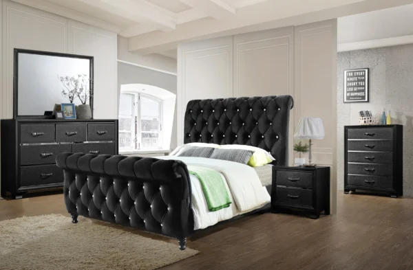 CONTEMPORARY STYLE IN A BLACK FINISH DRESSER