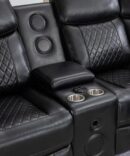 BLACK COLOR LED & BLOOTH POWER SECTIONAL W/ USB