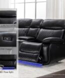 BLACK COLOR LED & BLOOTH POWER SECTIONAL W/ USB