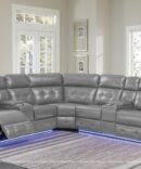 GREY 3PC POWER RECLINING SECTIONAL W/LED LIGHTS